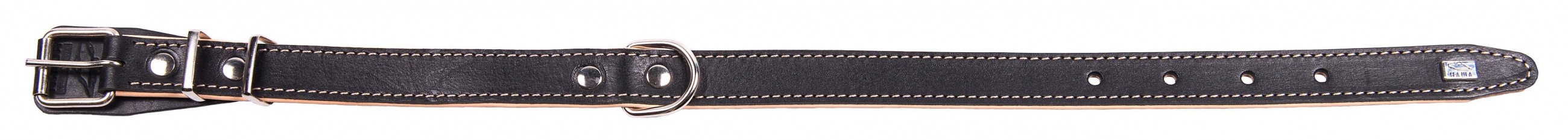 Ошейник 25 мм трехслойный с полукольцом посередине 